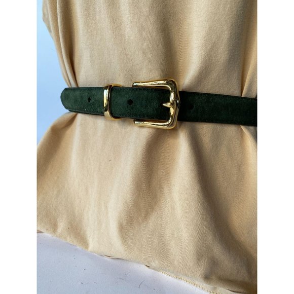 Fossil Green Suede Belt Sz Sm